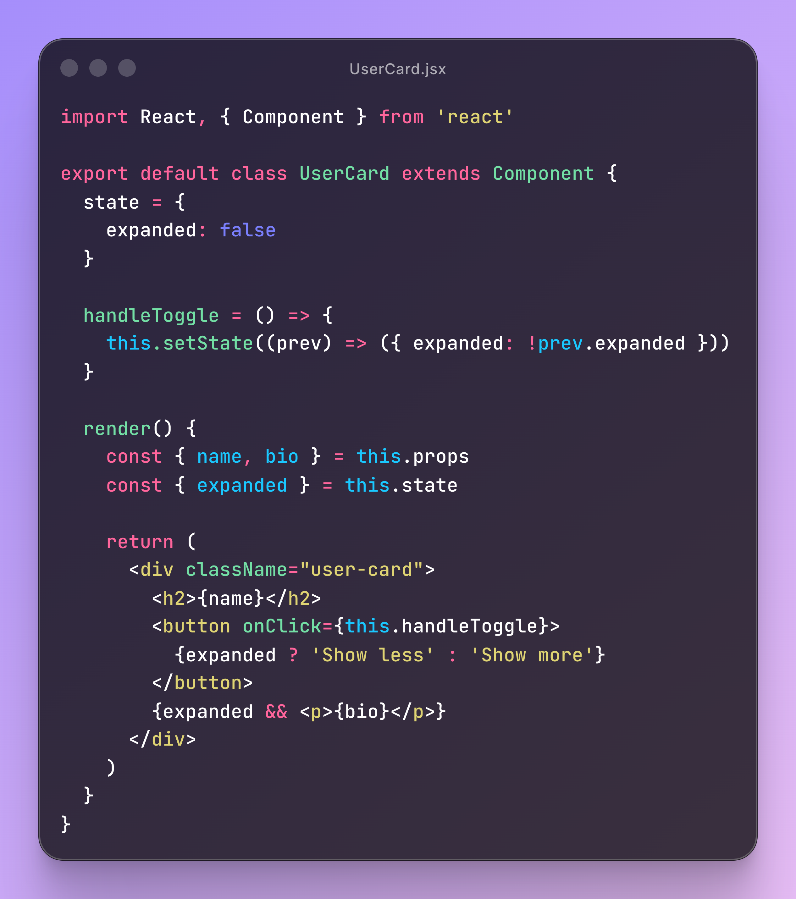 React