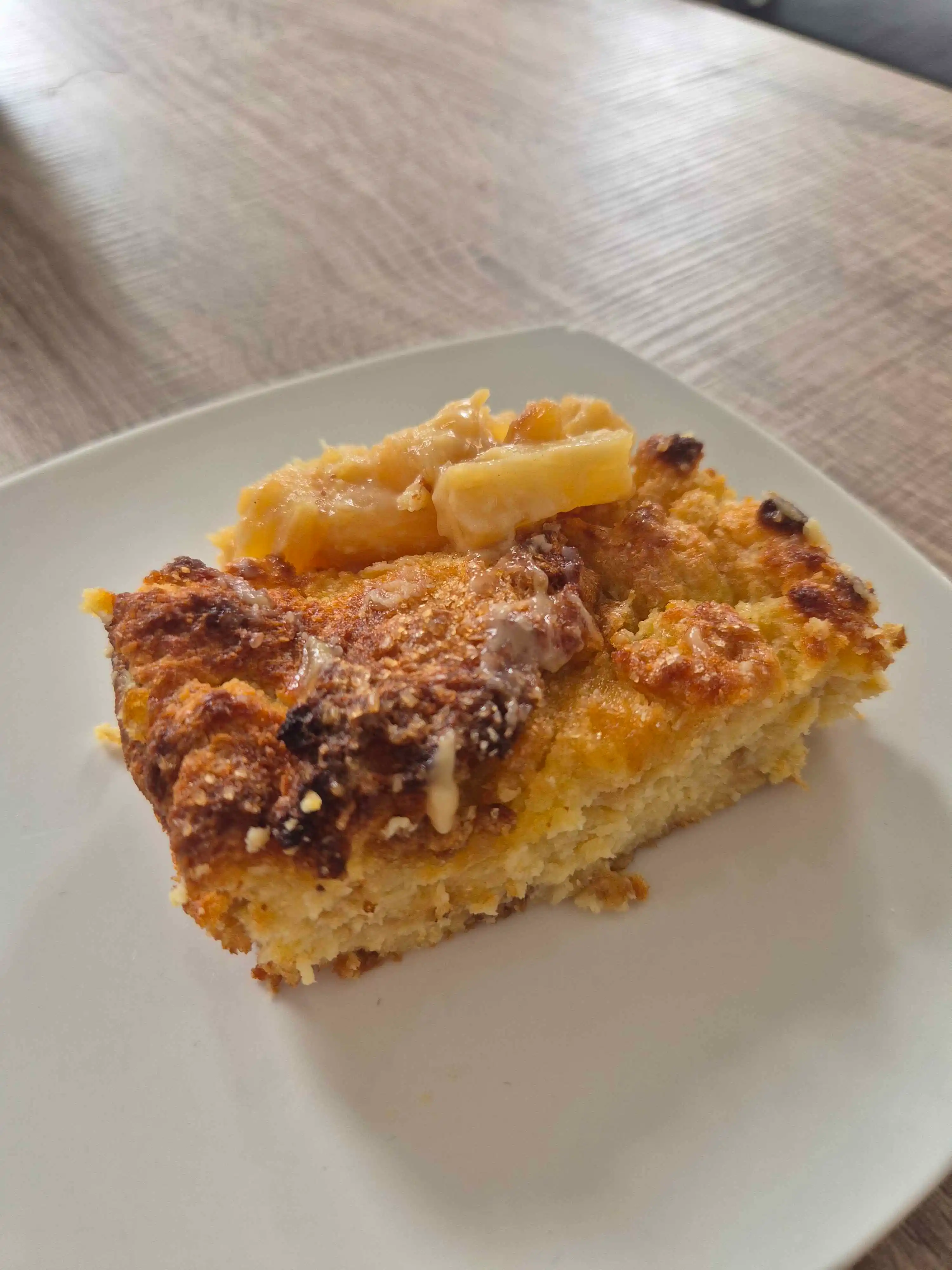 Coconut Bread Pudding with Pineapple Cream